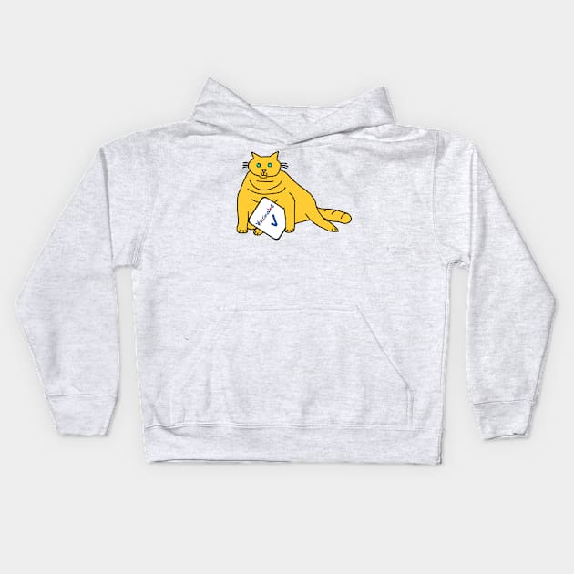 Chubby Cats Get Vaccinated Kids Hoodie by ellenhenryart